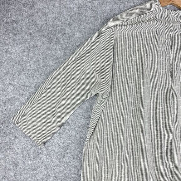 Anthropologie Donni Cardigan Sweater Duster Gray Striped OSFA One Size S M L XL - Picture 10 of 15